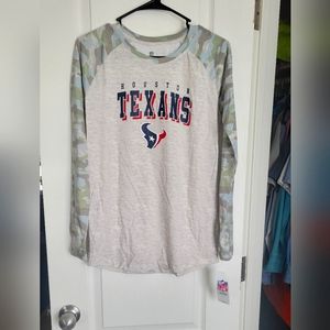 Houston Texans Girls size XL(14-16) NWT NFL Officially licensed camo/gray